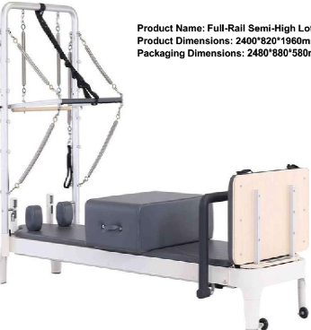 Full-Rail Semi-High Loft White Bed